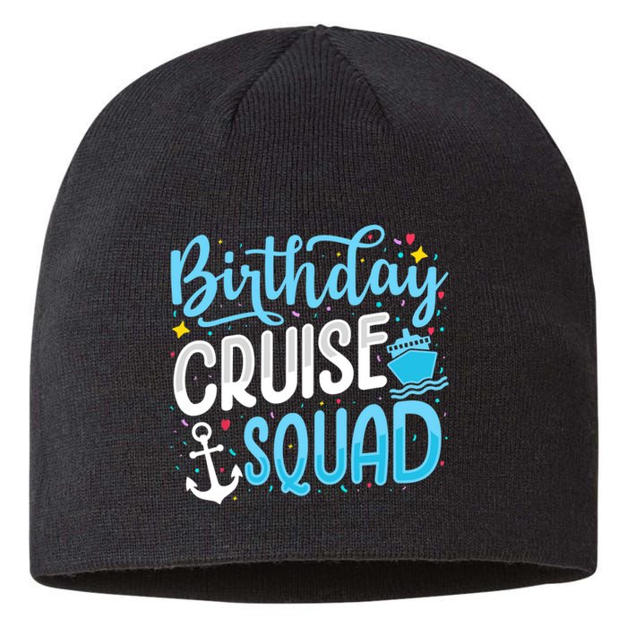 Birthday Cruise Squad Cruising Vacation Funny Crew Sustainable Beanie