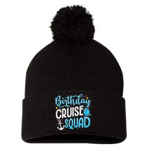 Birthday Cruise Squad Cruising Vacation Funny Crew Pom Pom 12in Knit Beanie