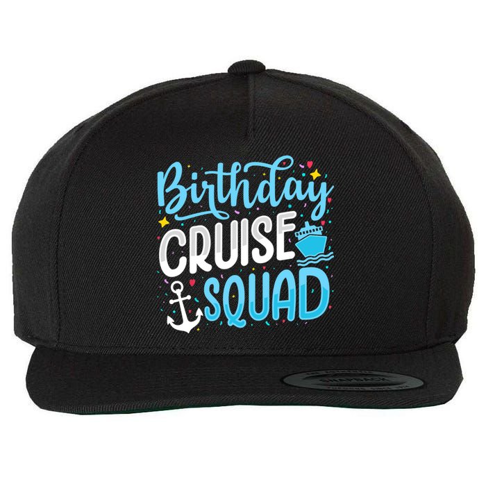 Birthday Cruise Squad Cruising Vacation Funny Crew Wool Snapback Cap