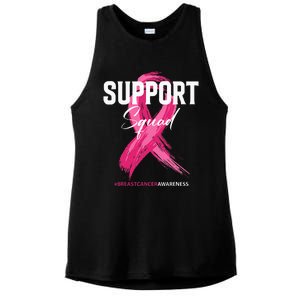 Breast Cancer Support Squad Breast Cancer Awareness Ladies PosiCharge Tri-Blend Wicking Tank