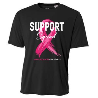 Breast Cancer Support Squad Breast Cancer Awareness Cooling Performance Crew T-Shirt