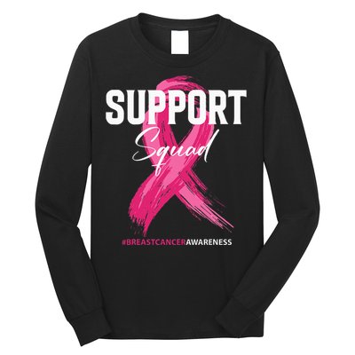 Breast Cancer Support Squad Breast Cancer Awareness Long Sleeve Shirt