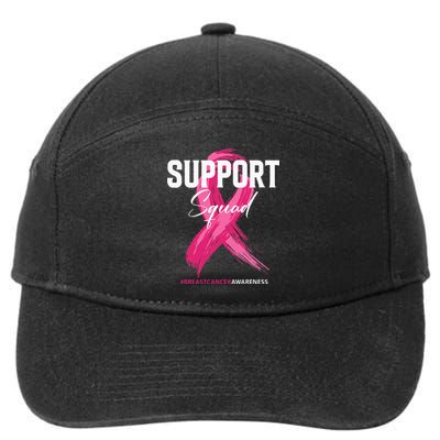 Breast Cancer Support Squad Breast Cancer Awareness 7-Panel Snapback Hat