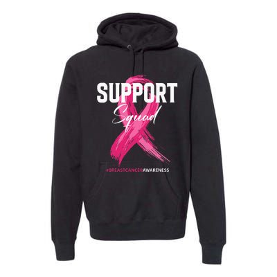 Breast Cancer Support Squad Breast Cancer Awareness Premium Hoodie