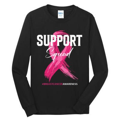 Breast Cancer Support Squad Breast Cancer Awareness Tall Long Sleeve T-Shirt