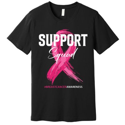 Breast Cancer Support Squad Breast Cancer Awareness Premium T-Shirt