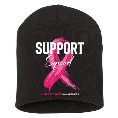 Breast Cancer Support Squad Breast Cancer Awareness Short Acrylic Beanie