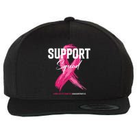 Breast Cancer Support Squad Breast Cancer Awareness Wool Snapback Cap