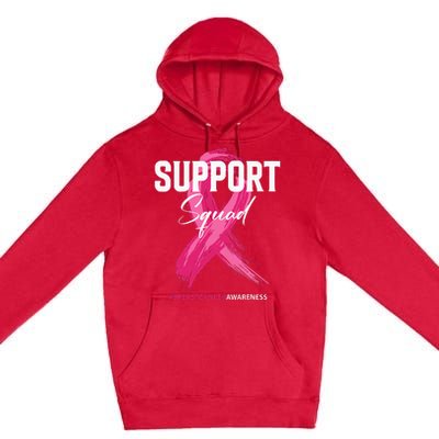 Breast Cancer Support Squad Breast Cancer Awareness Premium Pullover Hoodie