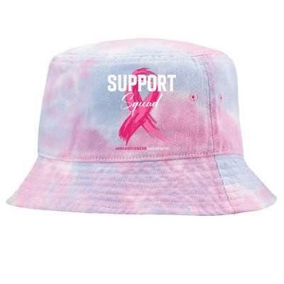 Breast Cancer Support Squad Breast Cancer Awareness Tie-Dyed Bucket Hat