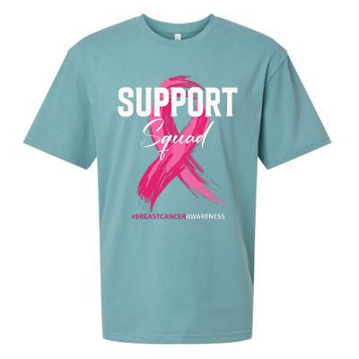 Breast Cancer Support Squad Breast Cancer Awareness Sueded Cloud Jersey T-Shirt