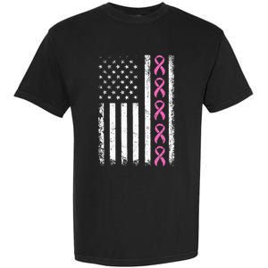 Breast Cancer s American Flag Breast Cancer Awareness Garment-Dyed Heavyweight T-Shirt