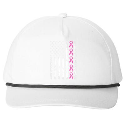 Breast Cancer s American Flag Breast Cancer Awareness Snapback Five-Panel Rope Hat