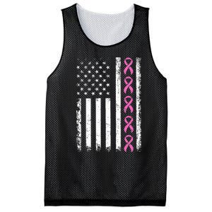 Breast Cancer s American Flag Breast Cancer Awareness Mesh Reversible Basketball Jersey Tank