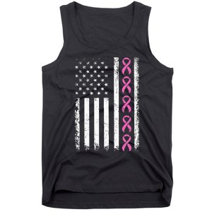 Breast Cancer s American Flag Breast Cancer Awareness Tank Top