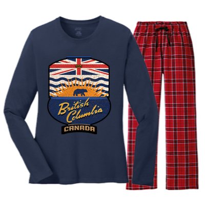 British Columbia Souvenir Women's Long Sleeve Flannel Pajama Set 