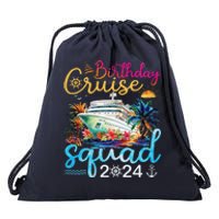 Birthday Cruise Squad 2024 Cruise Birthday Party Vacation Drawstring Bag