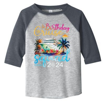 Birthday Cruise Squad 2024 Cruise Birthday Party Vacation Toddler Fine Jersey T-Shirt