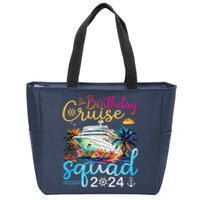 Birthday Cruise Squad 2024 Cruise Birthday Party Vacation Zip Tote Bag