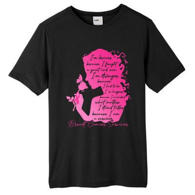 Breast Cancer Survivor Woman Pink Rose Flower Butterfly Tall Fusion ChromaSoft Performance T-Shirt