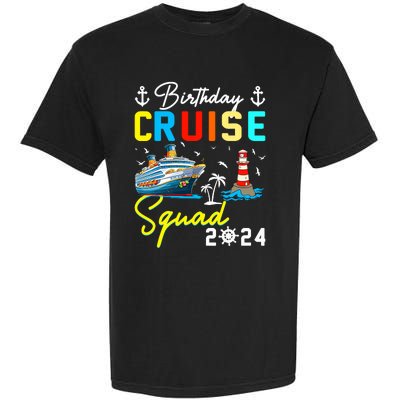 Birthday Cruise Squad 2024 Matching Cruise Ship Birthday Garment-Dyed Heavyweight T-Shirt