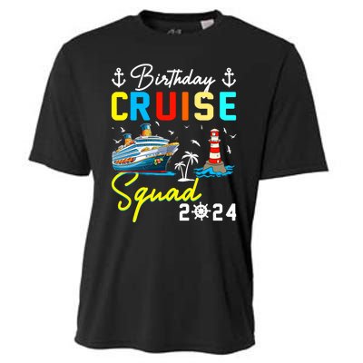 Birthday Cruise Squad 2024 Matching Cruise Ship Birthday Cooling Performance Crew T-Shirt