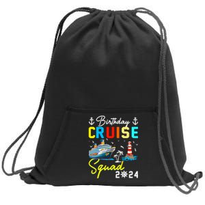 Birthday Cruise Squad 2024 Matching Cruise Ship Birthday Sweatshirt Cinch Pack Bag