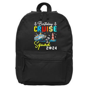 Birthday Cruise Squad 2024 Matching Cruise Ship Birthday 16 in Basic Backpack