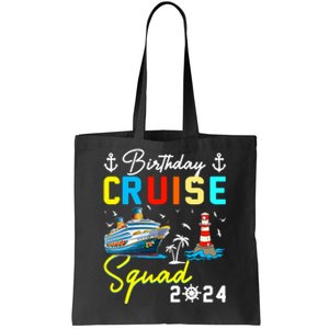 Birthday Cruise Squad 2024 Matching Cruise Ship Birthday Tote Bag