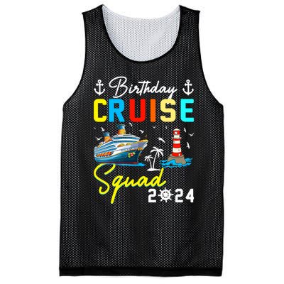 Birthday Cruise Squad 2024 Matching Cruise Ship Birthday Mesh Reversible Basketball Jersey Tank