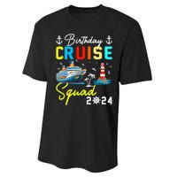 Birthday Cruise Squad 2024 Matching Cruise Ship Birthday Performance Sprint T-Shirt