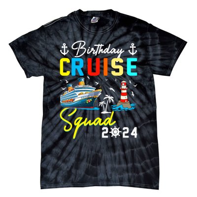 Birthday Cruise Squad 2024 Matching Cruise Ship Birthday Tie-Dye T-Shirt