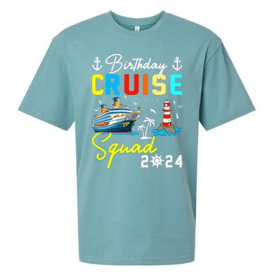 Birthday Cruise Squad 2024 Matching Cruise Ship Birthday Sueded Cloud Jersey T-Shirt