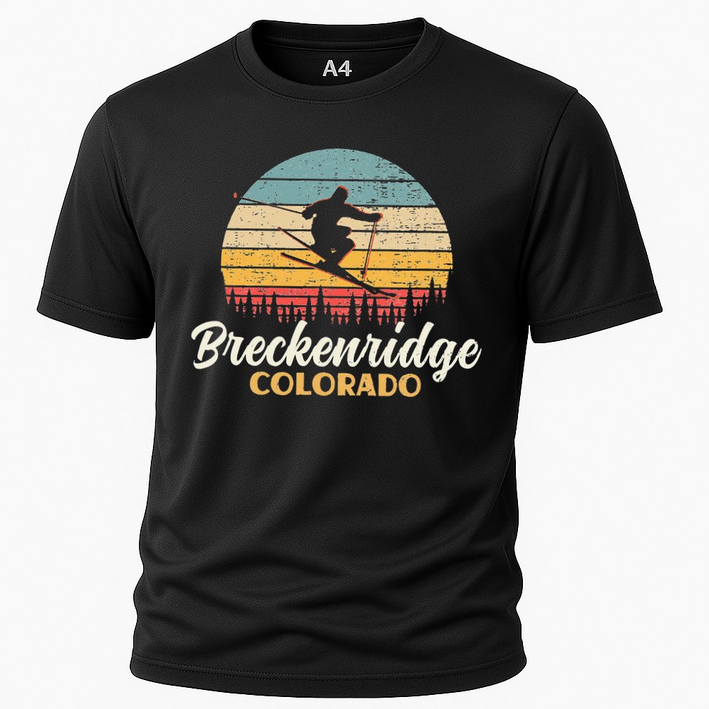 Breckenridge Colorado Skiing Vintage Mountain Ski Vacation Performance Shirt