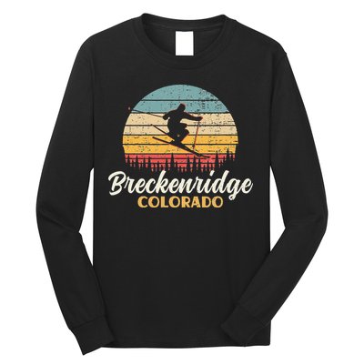 Breckenridge Colorado Skiing Vintage Mountain Ski Vacation Long Sleeve Shirt