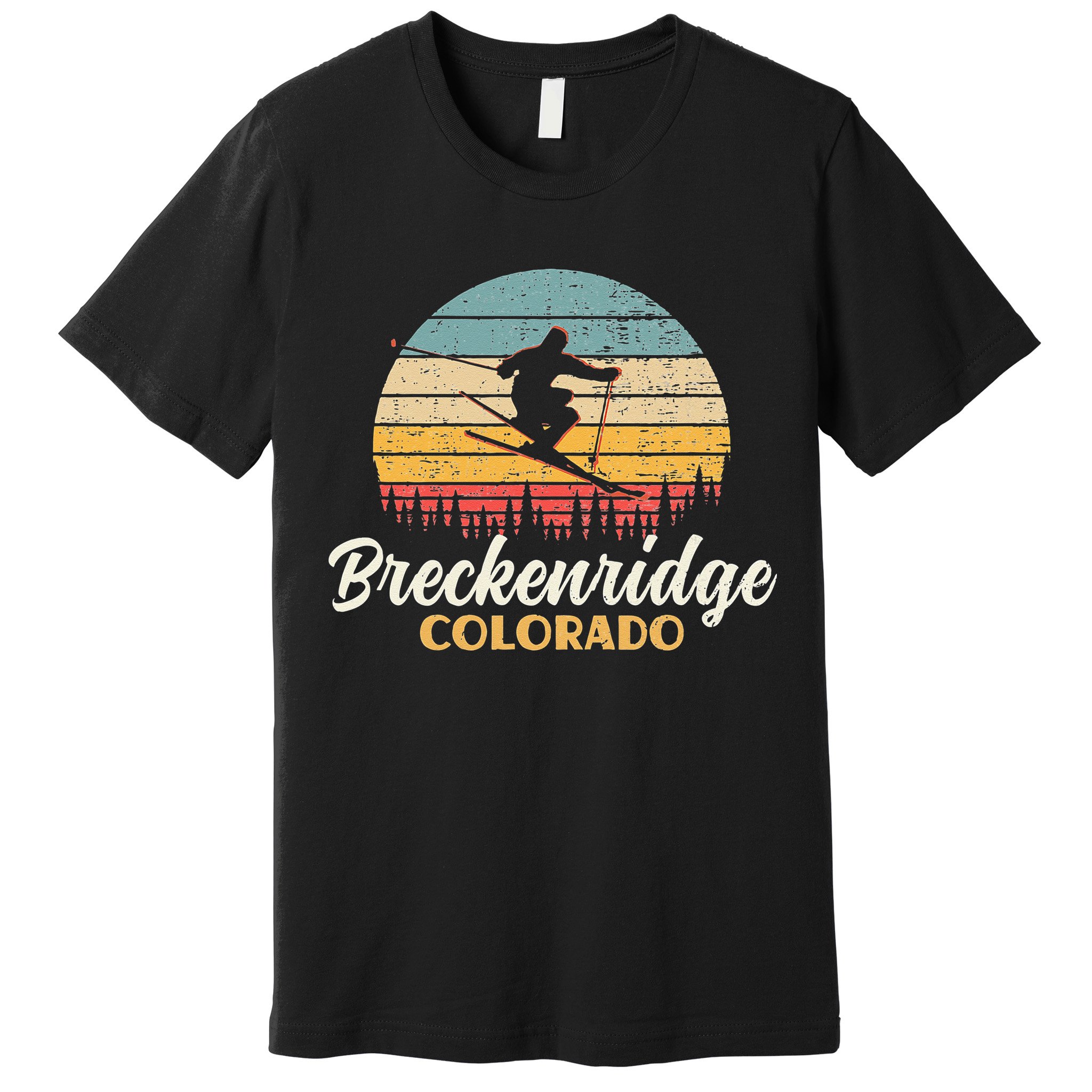 Breckenridge Colorado Skiing Vintage Mountain Ski Vacation Premium T-Shirt
