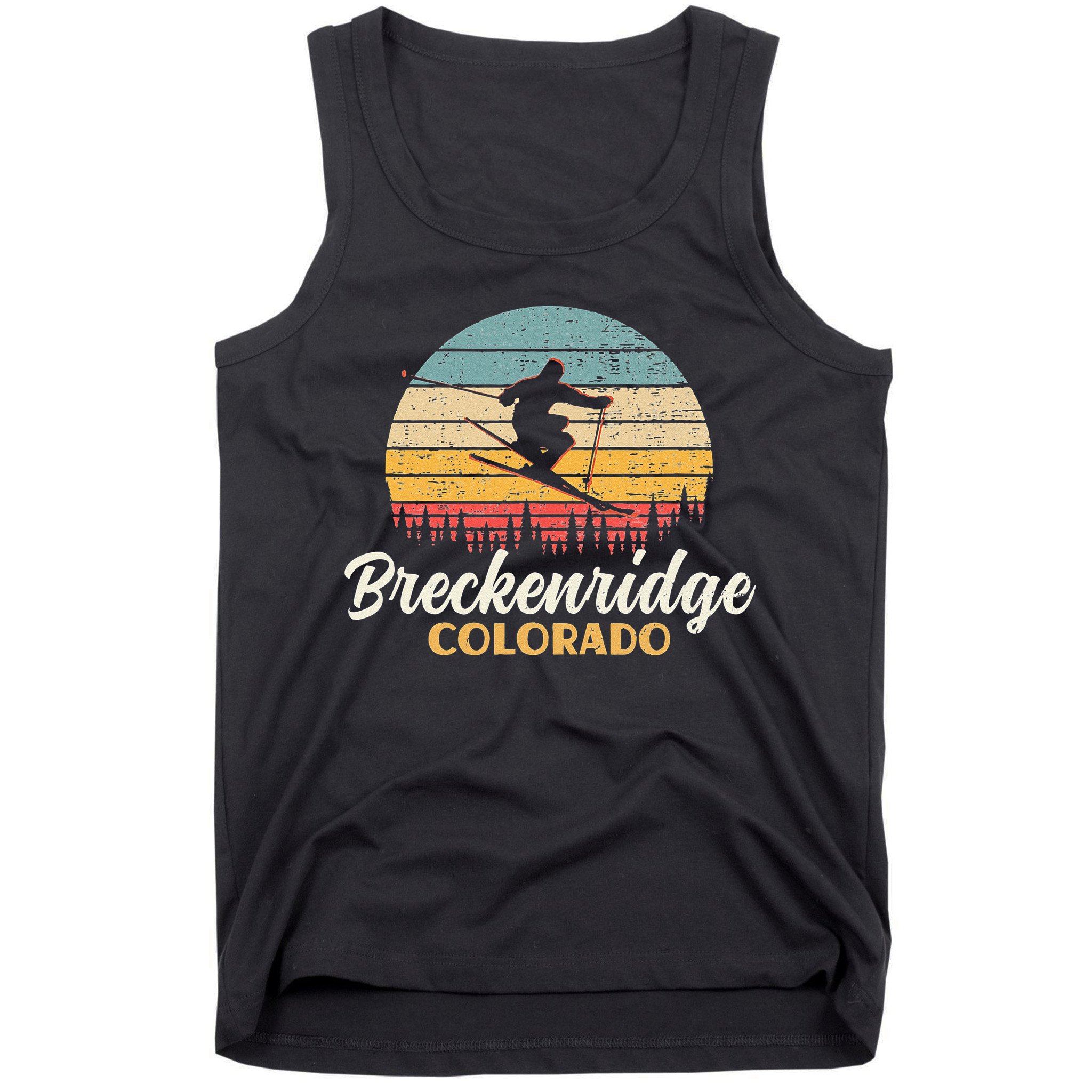 Breckenridge Colorado Skiing Vintage Mountain Ski Vacation Tank Top