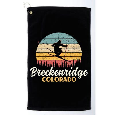 Breckenridge Colorado Skiing Vintage Mountain Ski Vacation Golf Towel
