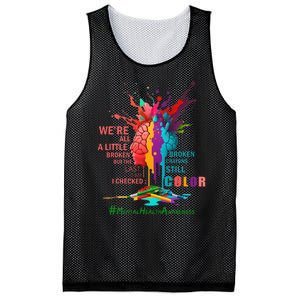 Broken Crayons Still Color Mental Health Awareness Mesh Reversible Basketball Jersey Tank