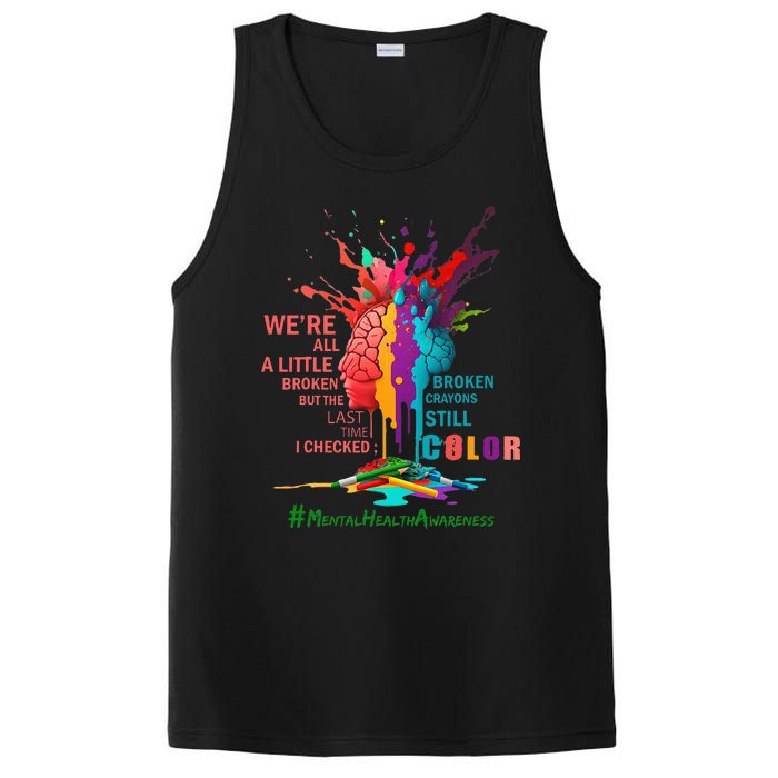 Broken Crayons Still Color Mental Health Awareness PosiCharge Competitor Tank