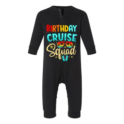 Birthday Cruise Squad Cruising Vacation Funny Crew Infant Fleece One Piece