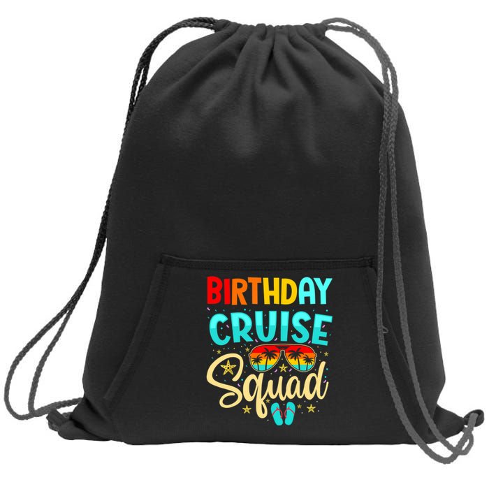 Birthday Cruise Squad Cruising Vacation Funny Crew Sweatshirt Cinch Pack Bag