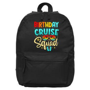 Birthday Cruise Squad Cruising Vacation Funny Crew 16 in Basic Backpack