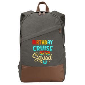 Birthday Cruise Squad Cruising Vacation Funny Crew Cotton Canvas Backpack