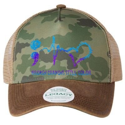 Broken Crayons Still Color Suicide Prevention Awareness Legacy Tie Dye Trucker Hat