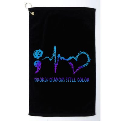 Broken Crayons Still Color Suicide Prevention Awareness Golf Towel