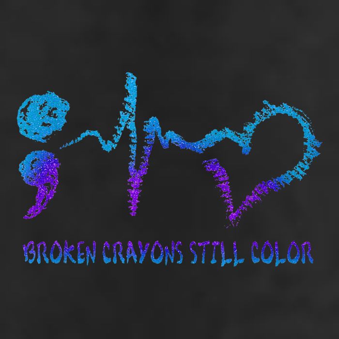 Broken Crayons Still Color Suicide Prevention Awareness Golf Towel
