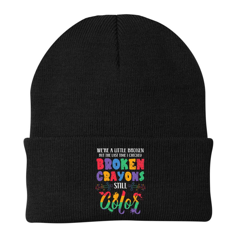 Broken Crayons Still Color Mental Health Awareness Supporter Beanie