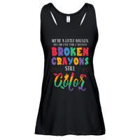 Broken Crayons Still Color Mental Health Awareness Supporter Ladies Essential Flowy Tank