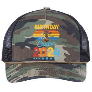 Birthday Cruise Squad Birthday Party Cruise Squad 2024 Retro Rope Trucker Hat Cap